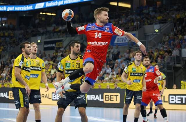 Handball, 1. Bundesliga: Rhein-Neckar-Löwen - HBW Balingen-Weilstetten, 5. Spieltag am 12.09.2019, Saison 2019 20, ZmdZ, Oddur Gretarsson (14, Balingen-Weilstetten), Rhein-Neckar-Löwen - HBW Balingen-Weilstetten
