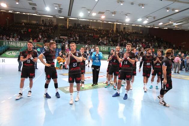 Enttaeuschung bei Die Eulen Ludwigshafen GER, Handball, 1. Bundesliga, TSV GWD Minden gegen Die Eulen Ludwigshafen, 12.09.2019 Minden Copyright: xEIBNER JanxStrohdiekx EP_JSK
