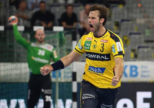 Handball, 1. Bundesliga: Rhein-Neckar-Löwen - HBW Balingen-Weilstetten, 5. Spieltag am 12.09.2019, Saison 2019 20, ZmdZ, Uwe Gensheimer (3, Rhein Neckar Löwen) torjubel, Rhein-Neckar-Löwen - HBW Balingen-Weilstetten