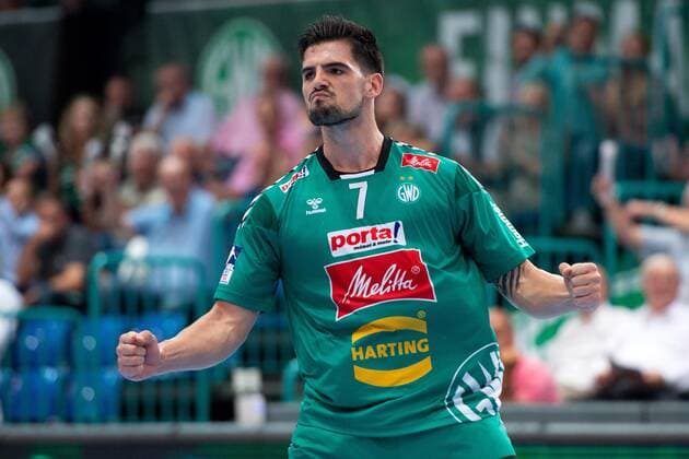 Minden, Deutschland 12.09.2019: 1. Handball-Bundesliga - 2019 2020 - GWD Minden vs. Die Eulen Ludwigshafen Savvas Savvas (Minden) Minden Nordrhein-Westfalen Deutschland Kampa Halle