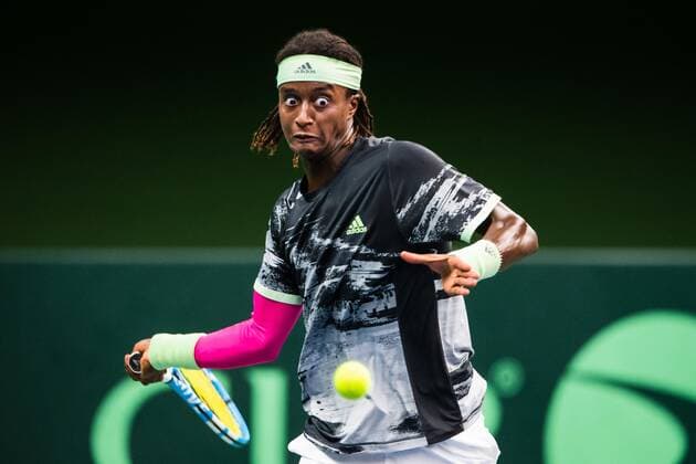 2019 Davis Cup Sweden v Israel 190913 Mikael Ymer of Sweden during the Davis Cup qualification tennis match between Sweden and Israel on September 13, 2019 in Stockholm. Copyright: JOHANNAxLUNDBERG BB190913JL010