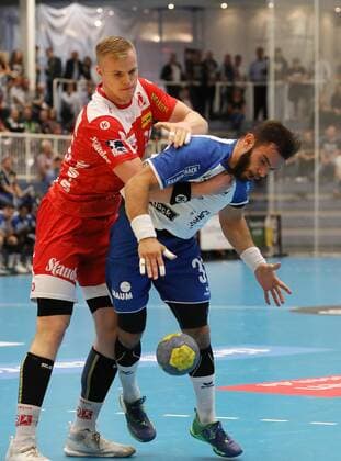 Jucas Firnhaber 26,Bjoern Zintel 31 (Huettenberg ) GER,Handball,2.Bundesliga, Tusem Essen:TV Huetenberg ,Essen, Stadion Am Hallo Essen Copyright: xEIBNER RonaldxBrendelx EP_RBL