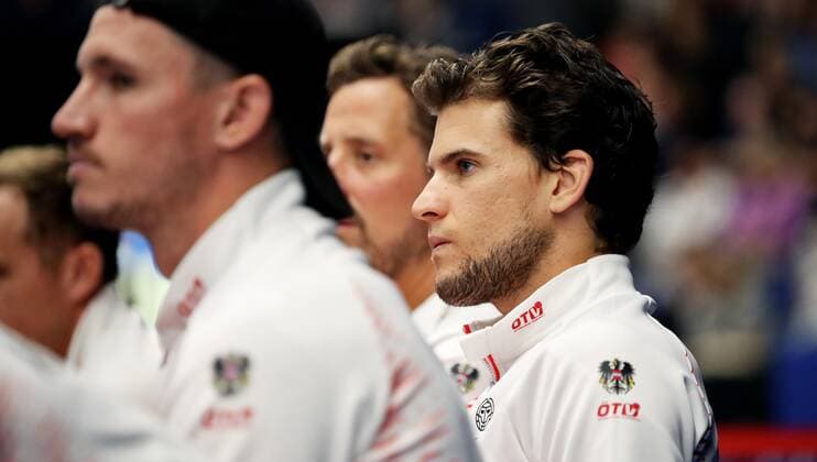 TENNIS - Davis Cup, FIN vs AUT ESPOO,FINLAND,14.SEP.19 - TENNIS - ITF Davis Cup, first round, Finland vs Austria. Image shows Dominic Thiem (AUT). GEPAxpictures xMatthiasxHauer