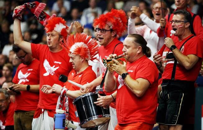 TENNIS - Davis Cup, FIN vs AUT ESPOO,FINLAND,14.SEP.19 - TENNIS - ITF Davis Cup, first round, Finland vs Austria. Image shows Austrian fans. GEPAxpictures xMatthiasxHauer