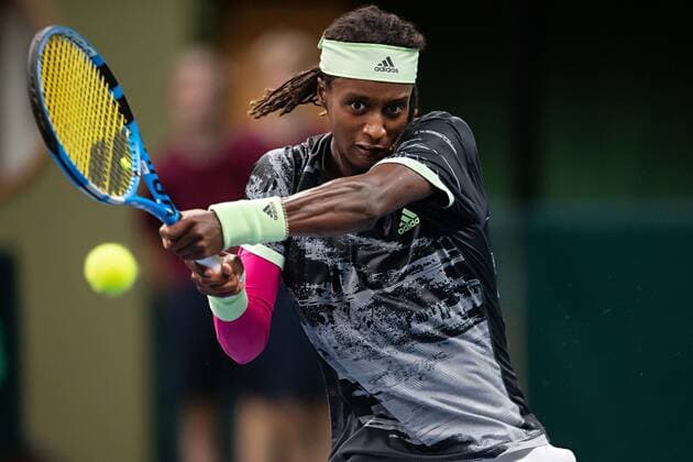 2019 Davis Cup Sweden v Israel 190914 Mikael Ymer of Sweden during the Davis Cup qualification tennis match between Sweden and Israel on September 14, 2019 in Stockholm. Copyright: JOHANNAxLUNDBERG BB190914JL016