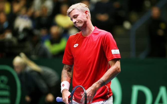 TENNIS - Davis Cup, FIN vs AUT ESPOO,FINLAND,14.SEP.19 - TENNIS - ITF Davis Cup, first round, Finland vs Austria. Image shows Dennis Novak (AUT). GEPAxpictures xMatthiasxHauer