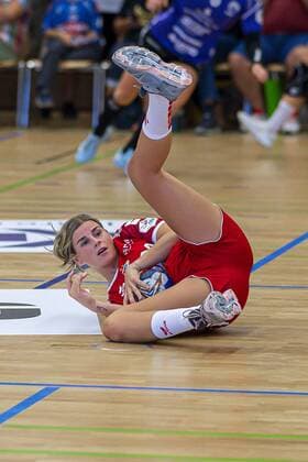 Bietigheim, Deutschland 14. September 2019: HBF - 19 20 - SG BBM Bietigheim vs. HSG Bad Wildungen Vipers Angela Malestein (Bietigheim) Bietigheim-Bissingen Halle am Viadukt Baden-Württemberg Deutschland