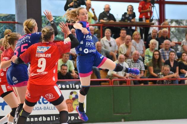 Maren Weigel (TusSies Metzingen 22) TusSies Metzingen, Handball, HBF, Ligaspiel, 14.09.2019, Foto:TBaur Eibner Kurpfalz Baeren vs. TusSies Metzingen Ketsch Copyright: xEIBNER TobiasxBaurx EP_TBR