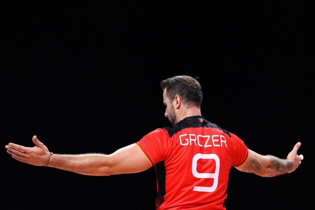 14.09.2019, Paleis 12, Brüssel Bruessel Volleyball, Europameisterschaft, Deutschland (GER) vs. Belgien (BEL) Georg Grozer ( 9 GER)