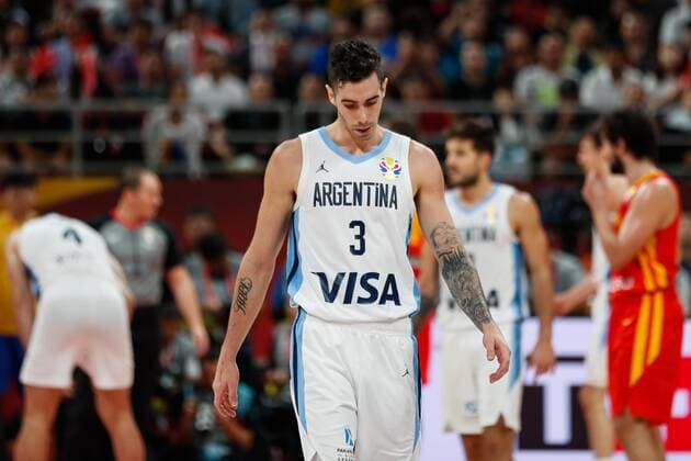 BEIJING, CHINA - SEPTEMBER 15: Luca Vildoza 3 of Argentina in action during FIBA World Cup 2019 final match between Argentina and Spain at Cadillac Arena on September 15, 2019 in Beijing, China.  Copyright: xVCGx CFP111249292314 
