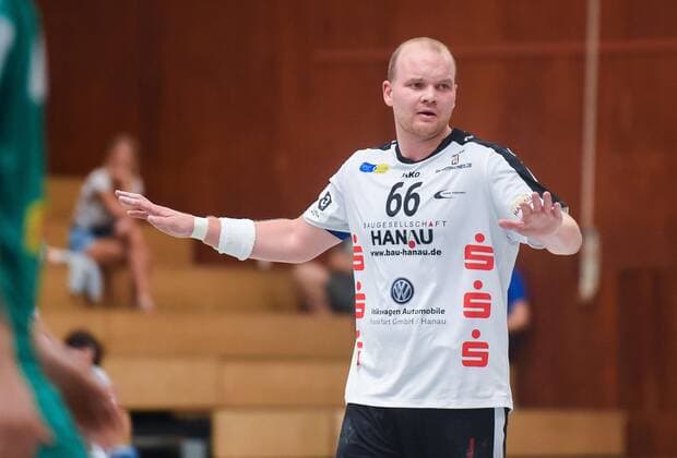 15.09.2019, xpsx, Handball 3.Liga, HSG Hanau - SC DHfK Leipzig II v.l. Michael Malik (HSG Hanau) Hanau Hessen Deutschland (DEU)