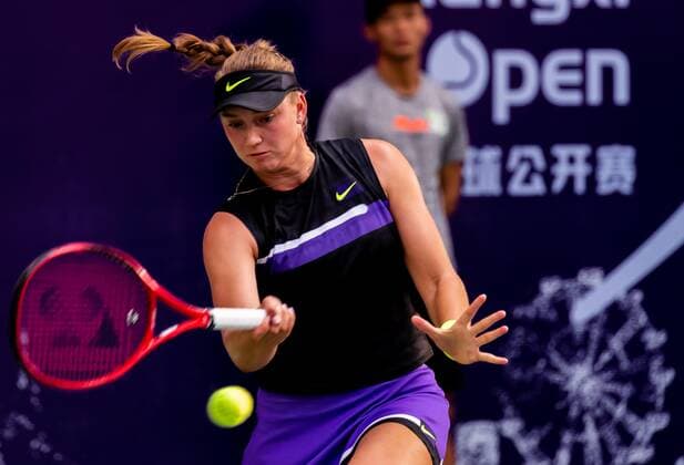 NANCHANG, CHINA - SEPTEMBER 15: Elena Rybakina of Kazakhstan returns a shot in the women s singles final match against Rebecca Peterson of Sweden during 2019 WTA, Tennis Damen Jiangxi Open at Nanchang International Sports Center on September 15, 2019 in Nanchang, Jiangxi Province of China.  Copyright: xVCGx CFP111249289110 