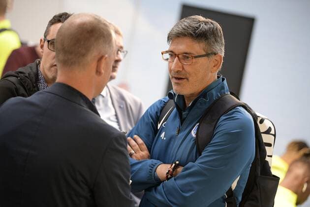 Genk s head coach Felice Mazzu pictured before the departure of Belgian soccer team RC Genk, Monday 16 September 2019 in Maastricht, The Netherlands. RC Genk plays Tomorrow against Austrian club RB Salzburg in the group stage of the UEFA Champions League. YORICKxJANSENS  x05663270x