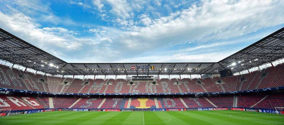 Illustration picture shows the Salzburg Red Bull Arena before a training session of Belgian soccer team RC Genk, Monday 16 September 2019 in Salzburg, Austria, in preparation of Tomorrow s match against Austrian club RB Salzburg in the group stage of the UEFA Champions League. YORICKxJANSENS  x05663748x