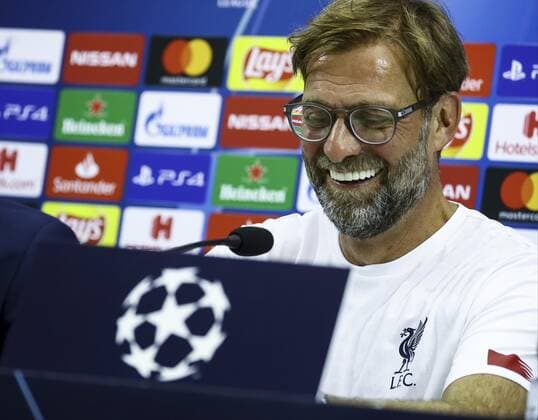 16th September 2019; San Paolo Stadium, Naples, Italy; press conference, PK, Pressekonferenz Liverpool; Jurgen Klopp coach of Liverpool  ActionPlus12167913 AlessandroxGarofalo
