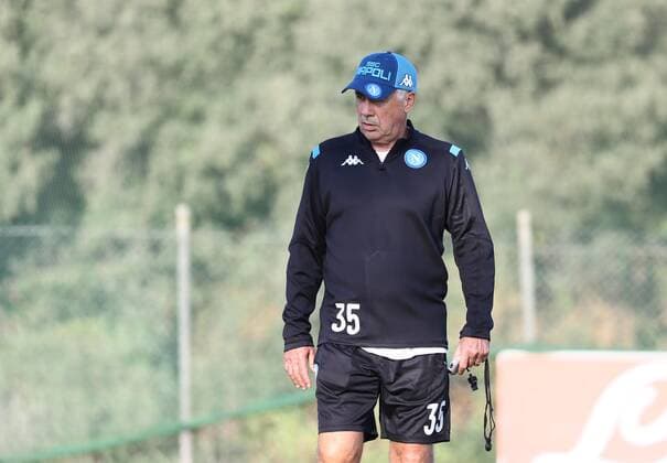 16th September 2019; Castelvolturno training center SSC Napoli, where Napoli train ahead of their Champions League match versus Liverpool; Carlo Ancelotti coach of Napoli  ActionPlus12167980 AlessandroxGarofalo