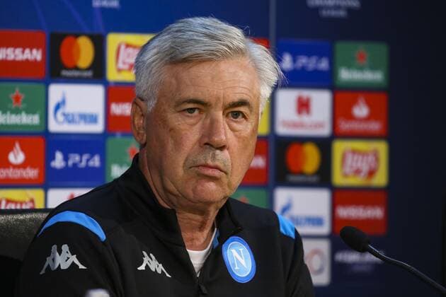 Italy: press conference, PK, Pressekonferenz Champions League Napoli Castelvolturno, Campania, Italy, 09-16-19 Press Conference on the eve of the Champions League match SSC Napoli - Liverpool FC in picture Carlo Ancelotti coach ssc napoli (Antonio Balasco - Pacific Press ) Castel Volturno Campania Italy Caserta  AntonioxBalascox xPacificxPress