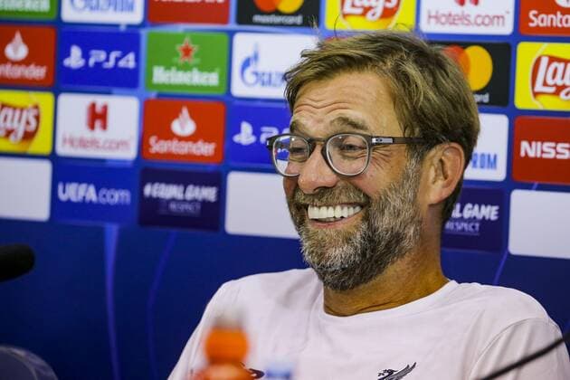 Italy: press conference, PK, Pressekonferenz Champions League Liverpool Napoli, Campania, Italy, 09-16-19 Press Conference on the eve of the Champions League match SSC Napoli - Liverpool FC in picture Jurgen Klopp coach Liverpool FC (Antonio Balasco - Pacific Press ) Naples Campania Italy Napoli  AntonioxBalascox xPacificxPress