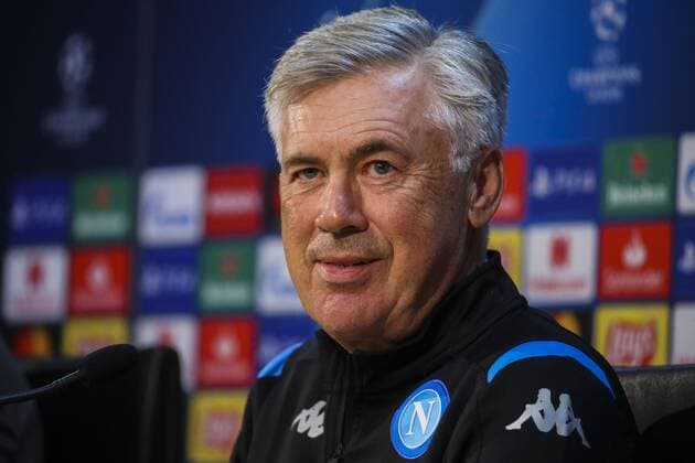 Italy: press conference, PK, Pressekonferenz Champions League Napoli Castelvolturno, Campania, Italy, 09-16-19 Press Conference on the eve of the Champions League match SSC Napoli - Liverpool FC in picture Carlo Ancelotti coach ssc napoli (Antonio Balasco - Pacific Press ) Castel Volturno Campania Italy Caserta  AntonioxBalascox xPacificxPress