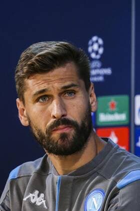 Italy: press conference, PK, Pressekonferenz Champions League Napoli Castelvolturno, Campania, Italy, 09-16-19 Press Conference on the eve of the Champions League match SSC Napoli - Liverpool FC in picture Fernando Llorente striker ssc napoli (Antonio Balasco - Pacific Press ) Castel Volturno Campania Italy Caserta  AntonioxBalascox xPacificxPress