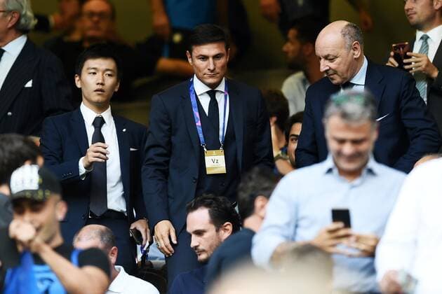 Fußball, CL, Inter Mailand - Slavia Prag Db Milano 17 09 2019 - Champions League Inter-Sk Slavia Praga foto Daniele Buffa Image nella foto: Giuseppe Marotta-Steven Zhang-Javier Zanetti 