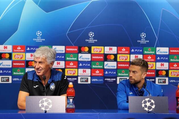 Fußball, CL, Atalanta Bergamo Pressekonferenz PXL_Atalanta BC press conference, PK, Pressekonferenz 17.09.2019., Zagreb, Croatia - Atalanta BC coach Gian Piero Gasperini and Papu Gomez of Atalanta BC held a press conference ahead of UEFA Champions League first match against GNK Dinamo.  DaliborxUrukalovic PIXSELL