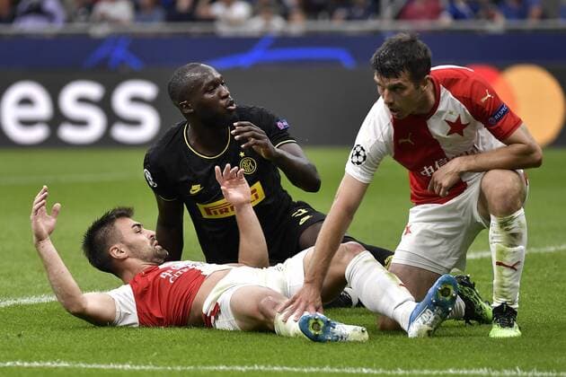 Photo LaPresse Marco Alpozzi September 17, 2019 Milan (Italy) soccer Inter Vs Slavia Praha - Champions League group stage - Group F - Giuseppe Meazza stadium In the pic: David Hovorka (SK Slavia Prague); Romelu Lukaku (F.C. Internazionale Milano);  Copyright: xMarcoxAlpozzi LaPresse LaPresse x