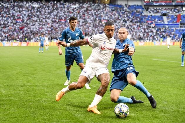 11 MEMPHIS DEPAY (OL) - 44 YAROSLAV RAKITSKIY (ZEN) FOOTBALL : Lyon vs Zenith Saint Petersbourg - Ligue des Champions - 17 09 2019 AnthonyBIBARD FEP Panoramic 