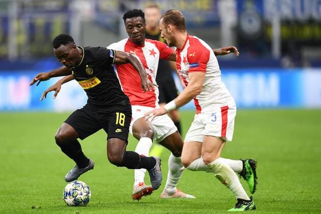 Mg Brescia 15 09 2019 - Champions League Inter-Slavia Praga foto Matteo Gribaudi Image nella foto: Kwadwo Asamoah-Vladimir Coufal 