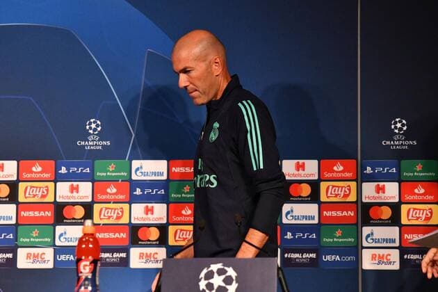 Fußball, CL, Real Madrid Pressekonferenz Zinedine Zidane in a press conference, PK, Pressekonferenz at the Parc des Princes on the eve of the league match, PSG-REAL on September 17, 2019.  JulienxMattiax xLexPictorium LePictorium_0214190