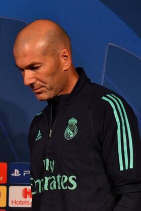 Fußball, CL, Real Madrid Pressekonferenz Zinedine Zidane in a press conference, PK, Pressekonferenz at the Parc des Princes on the eve of the league match, PSG-REAL on September 17, 2019.  JulienxMattiax xLexPictorium LePictorium_0214201
