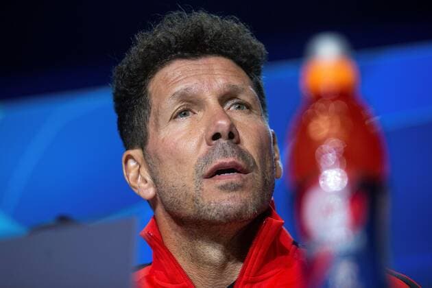 Fußball, CL, Atletico Madrid Pressekonferenz Atletico de Madrid s head coach Diego Pablo Simeone speaks during a press conference, PK, Pressekonferenz in Madrid, Spain, 17 September 2019. Atletico de Madrid will face Juventus in their UEFA Champions League group D soccer match at Wanda Metropolitano stadium on 18 September 2019. Atletico de Madrid s press conference !ACHTUNG: NUR REDAKTIONELLE NUTZUNG!  Copyright: xRodrigoxJiménezx GRAF4113 20190917-637043497073409315