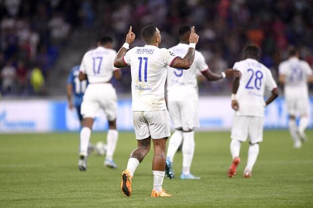 JOIE - 11 MEMPHIS DEPAY (OL) - DOS FOOTBALL : Lyon vs Zenith Saint Petersbourg - Ligue des Champions - 17 09 2019 AnthonyBIBARD FEP Panoramic 