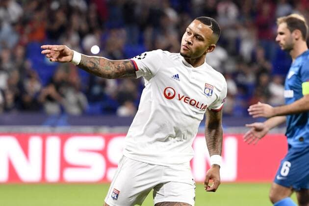 Fußball, CL, Olympique Lyon - Zenit St. Petersburg JOIE - 11 MEMPHIS DEPAY (OL) FOOTBALL : Lyon vs Zenith Saint Petersbourg - Ligue des Champions - 17 09 2019 AnthonyBIBARD FEP Panoramic 