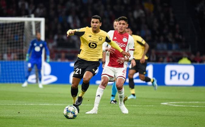 Fußball, CL, Ajax Amsterdam - OSC Lille Benjamin Andre ( LOSC ) FOOTBALL : AFC Ajax vs Lille OSC - Champions League - Amsterdam - 17 09 2019 FedericoPestellini Panoramic 