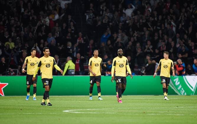 Deception des joueurs de l equipe LOSC FOOTBALL : AFC Ajax vs Lille OSC - Champions League - Amsterdam - 17 09 2019 FedericoPestellini Panoramic 