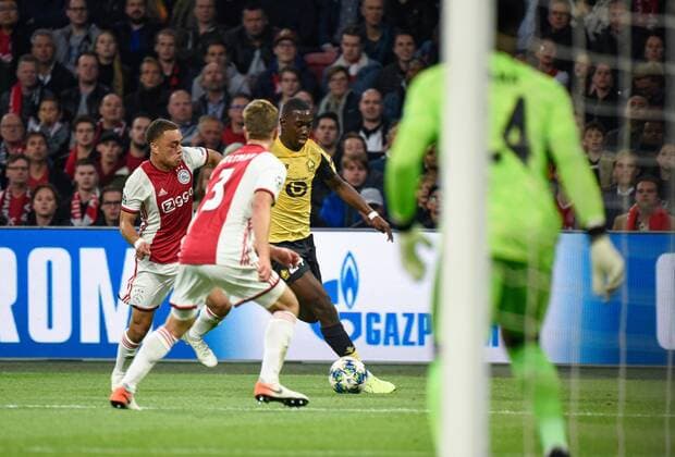 Boubakary Soumare ( LOSC ) - Joel Veltman ( Ajax ) FOOTBALL : AFC Ajax vs Lille OSC - Champions League - Amsterdam - 17 09 2019 FedericoPestellini Panoramic 