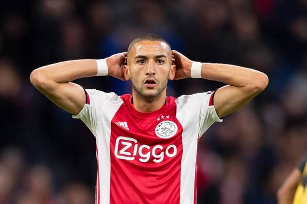 Amsterdam, Netherlands, 17.09.2019, UEFA Champions League - 2019 20 Season, Gruppe H, Ajax Amsterdam - OSC Lille, Hakim Ziyech (Ajax) Schaut, looks on ( Amsterdam Johan-Cruyff-Arena Netherlands eu-images-01061011505