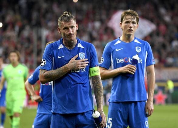 Sebastien Dewaest defender of Genk and Sander Berge midfielder of Genk FOOTBALL : RB Salzbourg vs Racing Genk - UEFA Ligue des Champions - Salzbourg - 17 09 2019 PhotoNews Panoramic 