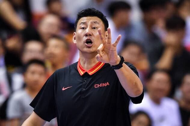 --FILE--Coach Li Nan reacts during a game against Croatia in Shenzhen city, south China s Guangdong province, 16 August 2018. After the poor performance during the games in 2019 FIBA World Cup, the coach Li Nan who guided the Chinese men s basketball team to a 24th place plans to resign, 18 September 2019.