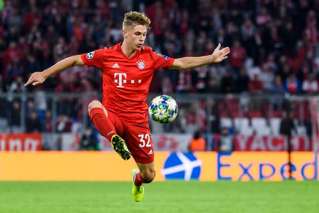 18.09.2019, xkvx, Fussball UEFA Champions League, FC Bayern Muenchen - Roter Stern Belgrad emspor, v.l. Joshua Kimmich (FCB - FC Bayern Muenchen) (DFL DFB REGULATIONS PROHIBIT ANY USE OF PHOTOGRAPHS as IMAGE SEQUENCES and or QUASI-VIDEO) Muenchen