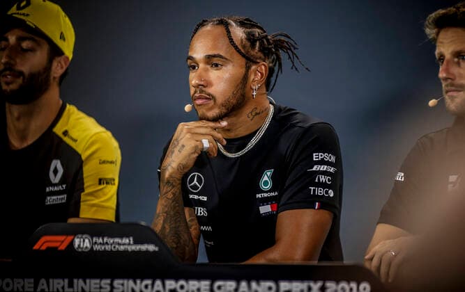 Motorsports: FIA Formula One World Championship, WM, Weltmeisterschaft 2019, Grand Prix of Singapore, 44 Lewis Hamilton (GBR, Mercedes AMG Petronas Motorsport), Singapore Singapore