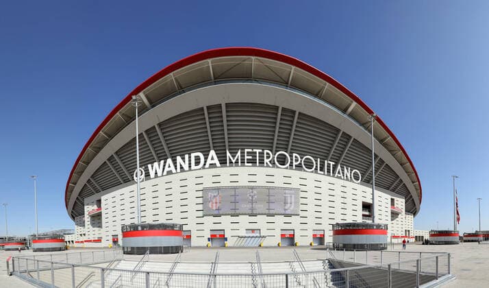 September 18, 2019, Madrid, Spain: The Wanda Metropolitano stadium is pictured ahead of during the UEFA Champions League, Group D football match between Atletico de Madrid and Juventus FC on September 18, 2019 at Wanda Metropolitano stadium in Madrid, Spain. Football - UEFA Champions League - Atletico de Madrid vs Juventus FC  - ZUMAb169 20190918_zaa_b169_064 Copyright: xManuelxBlondeau Aop.Pressx