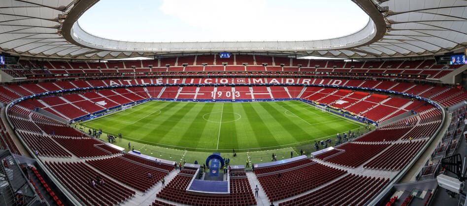 September 18, 2019, Madrid, Spain: General view of the Wanda Metropolitano stadium - pictured ahead of the UEFA Champions League, Group D football match between Atletico de Madrid and Juventus FC on September 18, 2019 at Wanda Metropolitano stadium in Madrid, Spain. Football - UEFA Champions League - Atletico de Madrid vs Juventus FC  - ZUMAb169 20190918_zaa_b169_065 Copyright: xManuelxBlondeau Aop.Pressx
