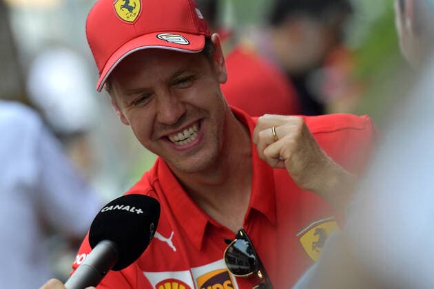 FORMULA 1 2019 SINGAPORE AIRLINES SINGAPORE GRAND PRIX 19.09.2019, Marina Bay Street Circuit, Singapore, FORMULA 1 2019 SINGAPORE AIRLINES SINGAPORE GRAND PRIX ,im Bild Sebastian Vettel (GER 5), Scuderia Ferrari Mission Winnow