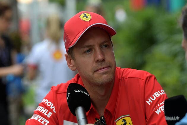 FORMULA 1 2019 SINGAPORE AIRLINES SINGAPORE GRAND PRIX 19.09.2019, Marina Bay Street Circuit, Singapore, FORMULA 1 2019 SINGAPORE AIRLINES SINGAPORE GRAND PRIX ,im Bild Sebastian Vettel (GER 5), Scuderia Ferrari Mission Winnow