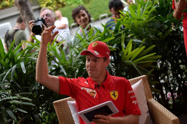 FORMULA 1 2019 SINGAPORE AIRLINES SINGAPORE GRAND PRIX 19.09.2019, Marina Bay Street Circuit, Singapore, FORMULA 1 2019 SINGAPORE AIRLINES SINGAPORE GRAND PRIX ,im Bild Sebastian Vettel (GER 5), Scuderia Ferrari Mission Winnow