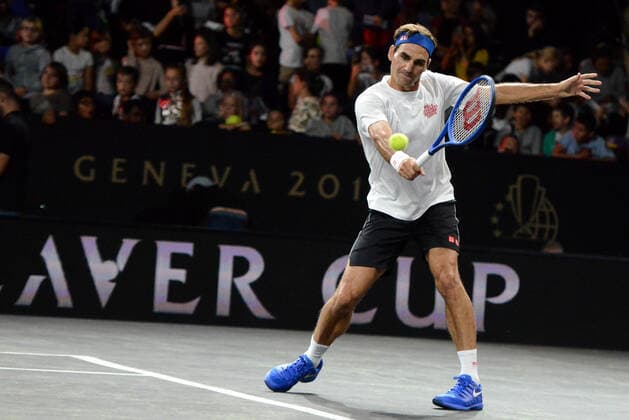 September 19, 2019, Geneva, Switzerland: ROGER FEDERER of Switzerland practices prior to the Laver Cup tennis event in Geneva Switzerland. Tennis 2019: Laver Cup - ZUMAl132 20190919_zap_l132_020 Copyright: xChristopherxLevyx