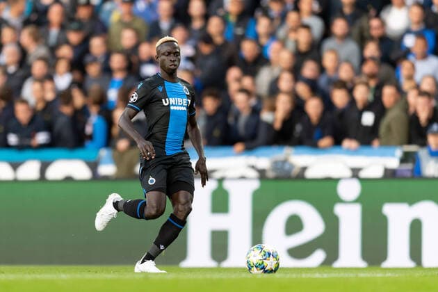 Bruegge, Belgien, 18.09.2019, UEFA Champions League - 2019 20 Season, Gruppe A, FC Club Brugge Bruegge - Galatasaray Istanbul, Krepin Diatta (Bruegge) in aktion, am Ball, Einzelaktion, controls the ball ( Bruegge Jan-Breydel-Stadion Belgium eu-images-01061012144
