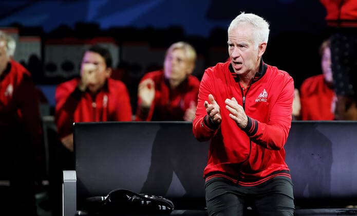 TENNIS - Laver Cup 2019 GENEVA,SWITZERLAND,20.SEP.19 - TENNIS - Laver Cup, Team Europe vs Team World. Image shows John McEnroe. GEPAxpictures xMatthiasxHauer